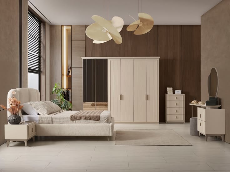 Modern Beige 5-Piece Bedroom Set