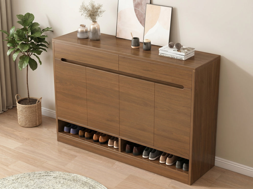 Modern Wooden Shoe Cabinet with 4 Doors hallway furniture