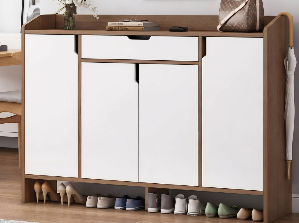 Modern Shoe Organizer with 4 Doors modern home storage