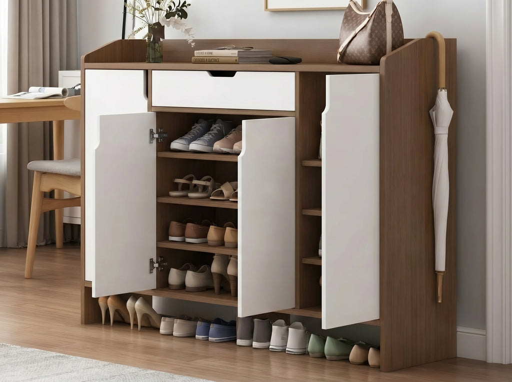 Modern Shoe Organizer with 4 Doors modern home storage