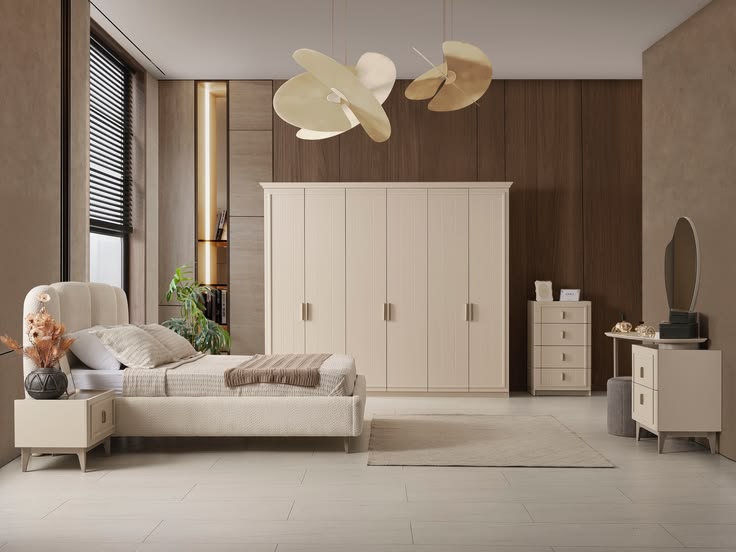 Modern Beige 5-Piece Bedroom Set