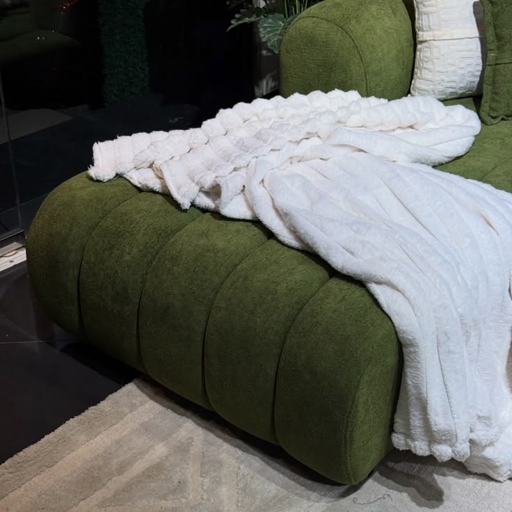 Luxury Ribbed Velvet Sectional Sofa