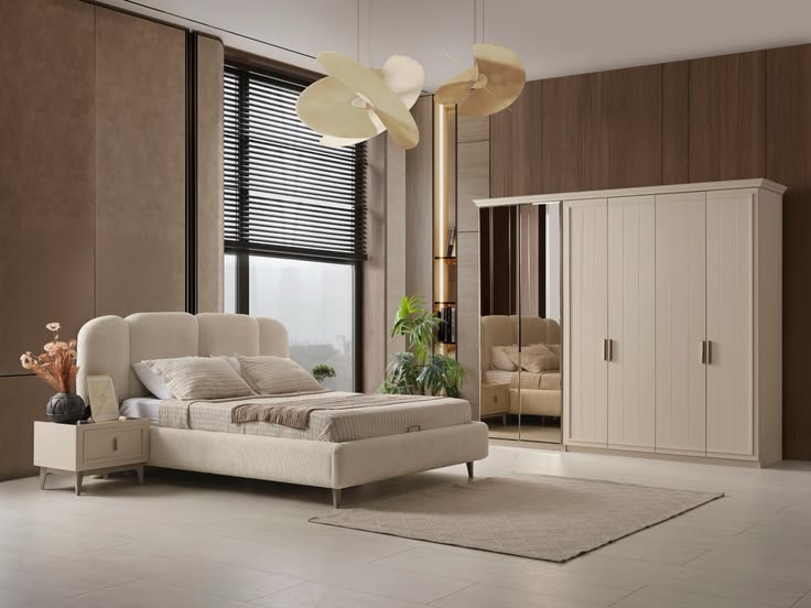 Modern Beige 5-Piece Bedroom Set