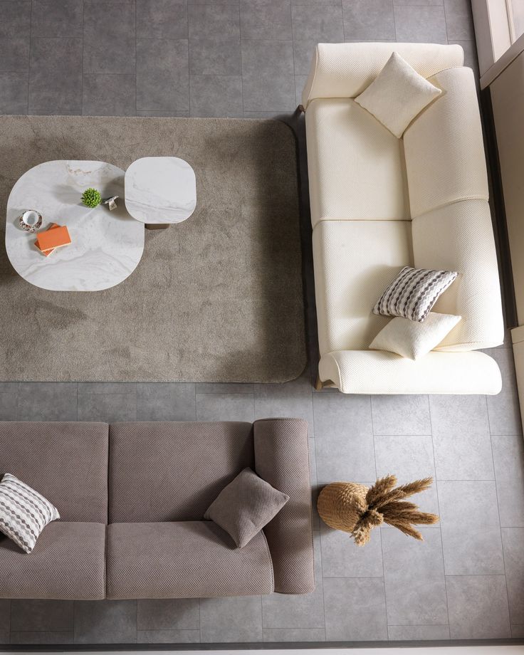Neutral Harmony Living Room Set modern sofa bundle