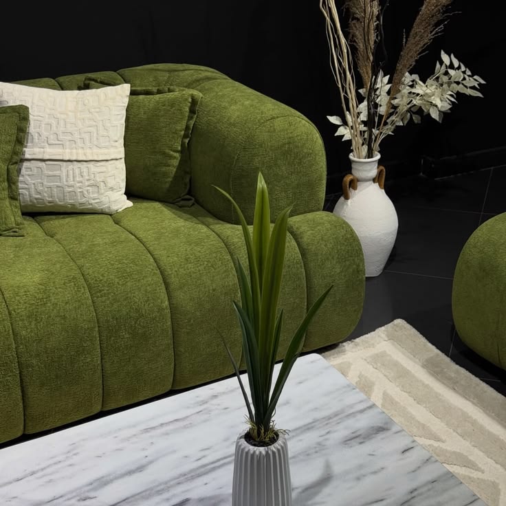 Luxury Ribbed Velvet Sectional Sofa