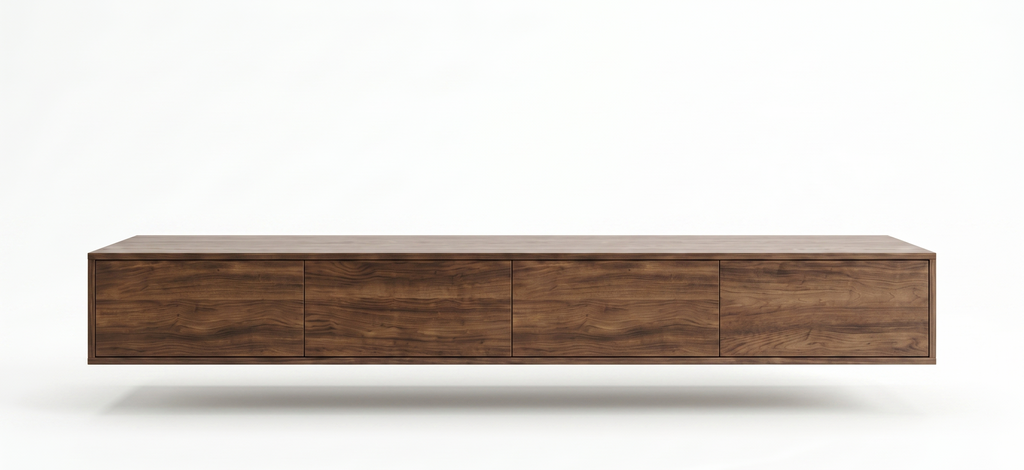 Modern Wall-Mounted TV Unit living room setup