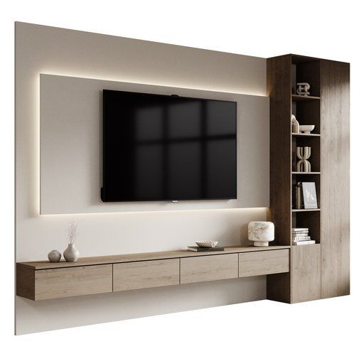 Modern LED Television Unit decorative wall design