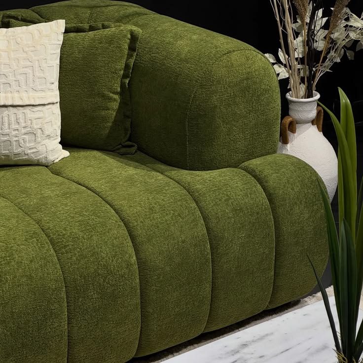 Luxury Ribbed Velvet Sectional Sofa